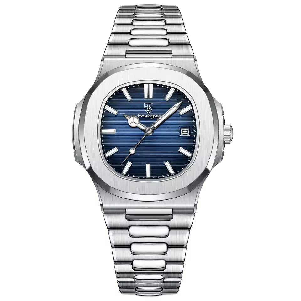 Poedagar Blue 613 Luxury Wrist Watch For Men