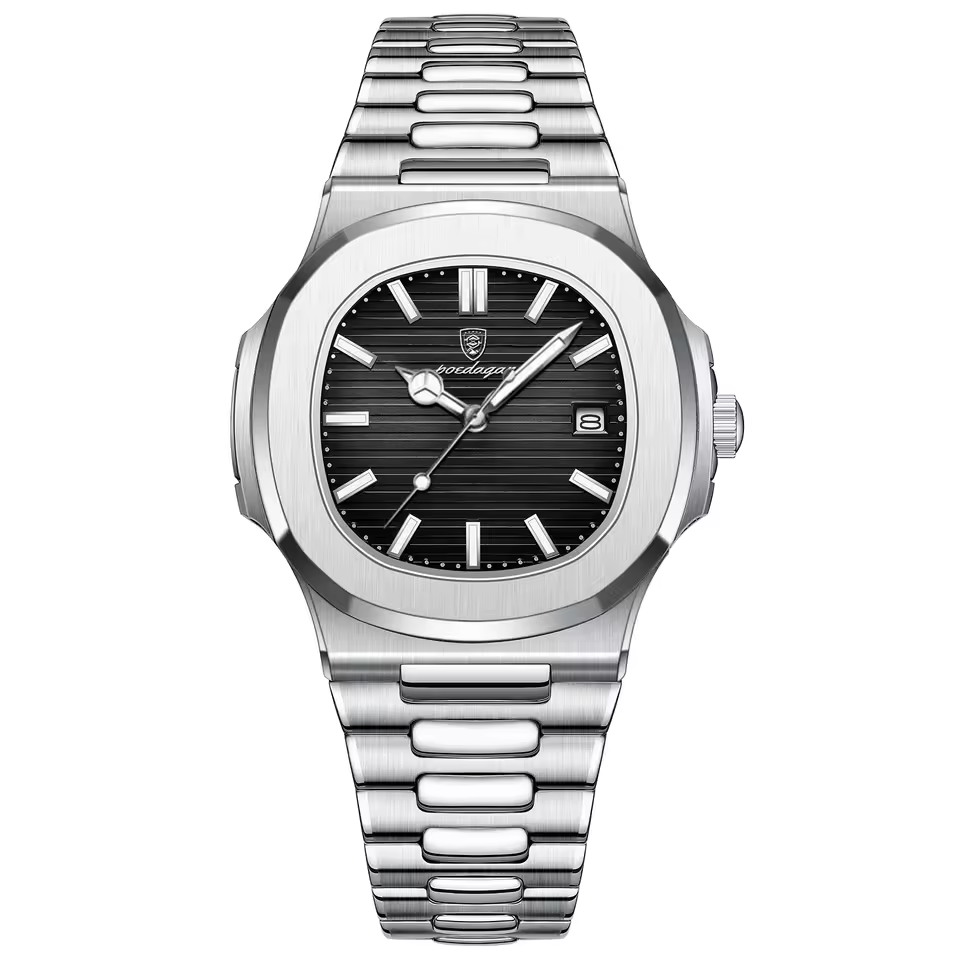 Poedagar Black 613 Luxury Wrist Watch For Men