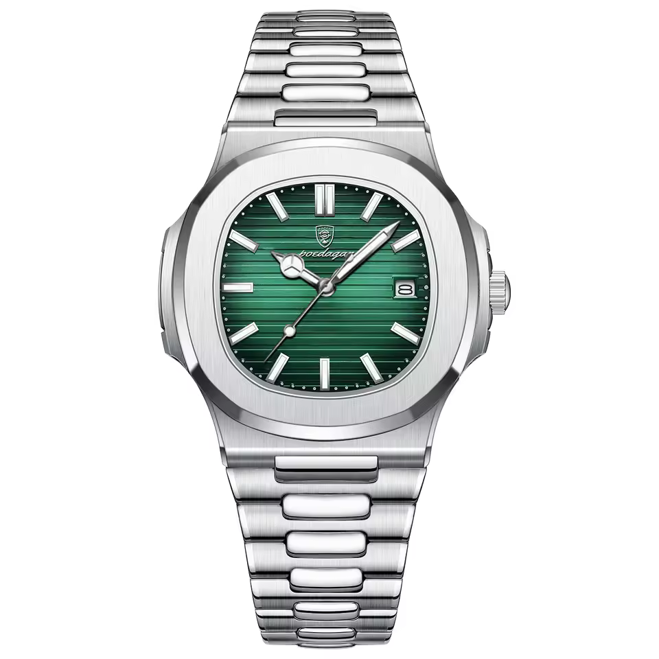 Poedagar Green 613 Luxury Wrist Watch For Men