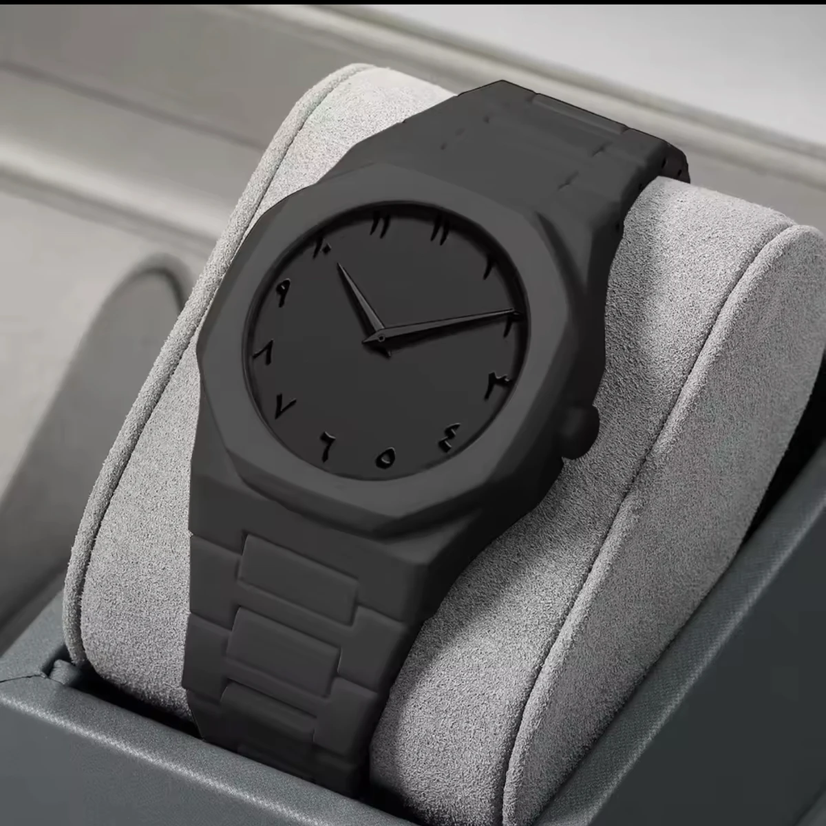 Arabic Aura Full black – Carbon Fiber body Strap Quartz Men’s Watch – Casual Water resistant